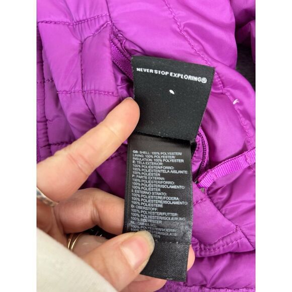 The North Face Reversible Fleeced Flower Patch Quilted Jacket Girls Size XXS - Picture 11 of 15